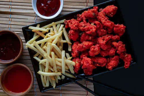 Spicy Chicken With Chips | Thekawloon.com | Kawloon Chinese Restaurant, Abu Dhabi, UAE
